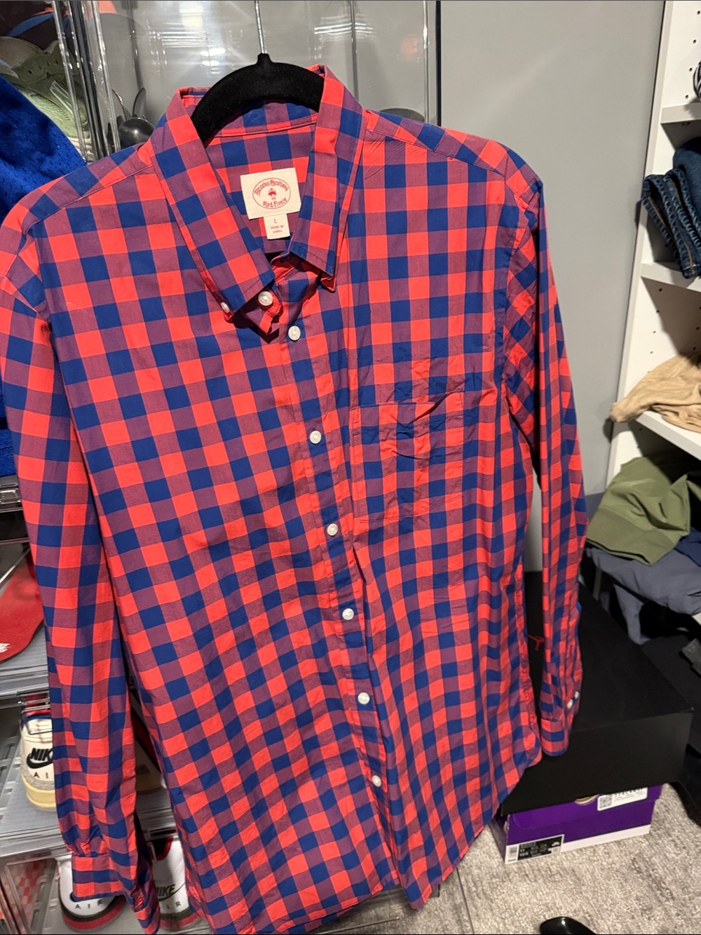 Brooks Brothers Red and Blue Check Button-Down Shirt